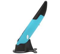 Omquot Ratón óptico Inalámbrico de Bolsillo, Ajuste Ergonómico de 2,4G, 800, 1200, 1600 dpi, para Oficina, Hogar, Viajes, ABS, Negro (Azul)