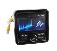 Omquot Receptor de Calibre Marino, Amplificador Incorporado Bluetooth, Pantalla de 4 Pulgadas para Barcos y Yates, de Sonido Resistente a la Intemperie