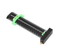 Omquot Regla cuadrada en T de aleación de aluminio, bloque de límite ajustable, doble aguja, carpintería, dibujo lineal para profesionales, 16 cm (verde)