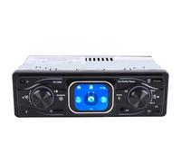 Omquot Reproductor USB Bluetooth con Radio de Coche de un Solo Dinar con Luces LED Coloridas para un Ambiente de Coche Personalizado