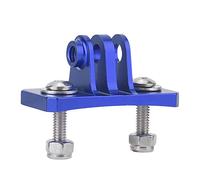 Omquot Soporte para Casco de Aleación de Aluminio para Cámaras 7 6 5 4, Soporte para Cámara de Acción de Mano de Obra Fina, Fácil Instalación para Ciclistas, Negro/Rojo/Azul (Azul)