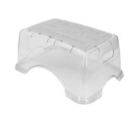 Omquot Taburete de Inodoro Antideslizante Resistente para Deposiciones Cómodas en Casa, Taburete de Baño Ligero de Pet de 15 X 10,2 X 6,3 Pulgadas