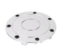Omquot Tapa Central de Rueda Cromada con Revestimiento Cromado Resistente Al Desgaste, Fácil Reemplazo para Mejorar Las Ruedas del Automóvil