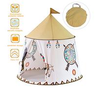 Omquot Tienda de campaña para niños con castillo de princesa, para interiores, para un área de juego segura para fiestas en casa, patio, parques, terciopelo de piel de melocotón