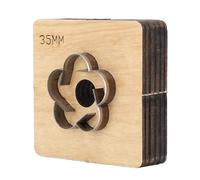 Omquot Troquel de Corte de Cuero Molde de Flores para Proyectos Artesanales de Cuero Hechos a Mano 64x64 Mm Acero y Madera Perfecto para Crear Colgantes de Hortensias