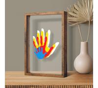 Omrhvi Kit de huellas de manos familiares, marco de recuerdo de manualidades, kits de impresión de mano de bebé, regalos familiares para nueva mamá, nuevos padres, abuelos, día del padre, día de la