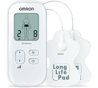 OMRON E3 Intense - Dispositivo TENS portátil sin fármacos para el dolor | 6 programas preajustados para dolor nervioso, de espalda, hombros, articulaciones y músculos. Compacto y fácil de usar.