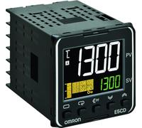 Omron E5CD PID regulador de temperatura montaje en panel, 2 x PNP, salida de relé de estado sólido / analógico, temperatura de entrada,