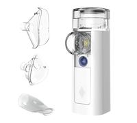 OMRON mini Air 360+ Kit Nebulizador para adultos y niños con tecnología Aimesh | Nebulizador Portátil Silencioso Para aliviar la tos y resfriado con 2 mascarillas y boquilla, recargable con micro-USB