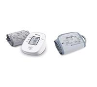 OMRON X2 Basic Tensiómetro, monitor para medir la presión arterial en casa + OMRON Manguito pequeño 9515373-3 para monitores de presión arterial de brazo OMRON, 17-22 cm