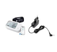 OMRON X7 Smart AFib, Misuratore di Pressione da Braccio, Screening AFib, Validato Clinicamente, 2 Utenti + OMRON HHP-CM01 Adattatore di Rete Universale