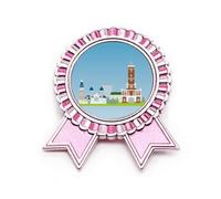 Omsk Rusia - Broche con diseño de símbolo nacional de Rusia, color rosa, Medium, Metal