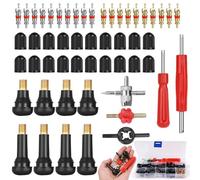 Omsscun 74 Pcs Herramientas de Las Válvulas de Los Neumáticos, Llave obus Valvula Presta,Extractor Valvulas Neumaticos para automóviles, Motocicletas, Bicicletas, Aire Acondicionado.