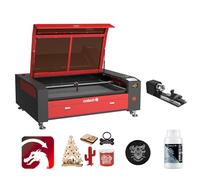 OMTech 130W Máquina de Grabado de Láser CO2 1300x900mm Grabador Laser con Enfoque Automático Panel de Control Digital RDWorks, Grabador de Láser CO2 para Madera(with Lightburn&Eje Giratorio)