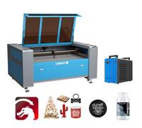 OMTech 130W Máquina de Grabado de Láser CO2 1400x900mm Grabador Laser con Enfoque Automático Panel de Control Digital RDWorks, Grabador de Láser CO2 para Madera(with Lightburn&Enfriador de Agua)