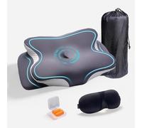 Omtofo Almohada Cervicales y Cuello, Ergonómica Almohadas Cervicales para Dormir, Espuma Viscoelástica Almohada Antironquidos para Dormir De Lado y Boca Arriba, RelajacióN y Alivio del Estrés