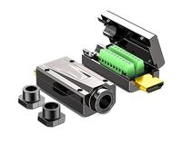 OMTUWORZ Conector HDMI sin Soldadura Cable de Alta definición Puerto de conexión de aleación Enchufe Macho convertidor Adaptador de Acoplamiento 4k(Version 2.0 4k 80118)