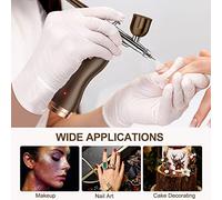 Omvial Kit de Tapa de Boquilla de AeróGrafo de 21 Piezas, Piezas de Repuesto de Aguja de AeróGrafo Agujas de AeróGrafo Kit de Limpieza de AeróGrafo, Pieza de Repuesto