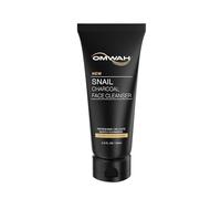 OMWAH Advanced Snail Mucin Gel limpiador facial con carbón activado, rico gel de limpieza profunda diaria (3.5 onzas)