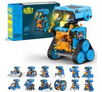 OMWay Robot Solar, Regalos Niños 6 7 8 9 10 Años, Kit Robotica, Navideños Cumpleaños Juguetes Niños 8-12, Educativos Ciencia Experimentos Construcciones, Azul