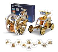 OMWay Robot Solar, Regalos para Niño 7 8 9 10 11 12 Años, Juguete y Kit de Robótica Educativos Ciencia Experimentos para Niños, Dorado