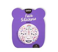 Omy Calcomanías faciales Kawaii, ilumina tu aspecto con 85 calcomanías adorables y reposicionables, seguras para la piel y dermatológicamente probadas, expresión divertida y creativa para todas las