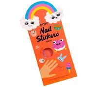 Omy Nail Stickers Kawaii para Niños - 200 pegatinas para uñas, resistentes al agua, duraderas, divertidas y creativas | Impermeables | Fáciles de aplicar, seguras y no tóxicas | A partir de 3 años