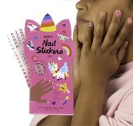 Omy Nail Stickers Unicornio para Niños - 200 pegatinas para uñas, resistentes al agua, duraderas, divertidas y creativas | Impermeables | Fáciles de aplicar, seguras y no tóxicas | A partir de 3 años