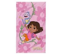 OMYDREAM Dora Flower Toalla de Playa Infantil | 100% algodón | Oeko-Tex | Terciopelo Ultra Suave, 70 x 120 cm, baño y Playa, Estampado de niña (Rosa, 70 x 120 cm)