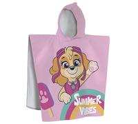 OMYDREAM Pat Patrulla Canina Good Vibes - Capa de baño Infantil (100% algodón, 60 x 120 cm), diseño de niña, Color Rosa