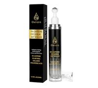 OMYIJVS Crema de ojos con cafeína, crema de ojos e hinchazón de ojos, antienvejecimiento, líneas de expresión y brillo para el cuidado de los ojos con rodillo y bola de masaje 360° (20 ml)