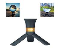 OmyLens Soporte de Bola de Lente soporta Bola de Cristal de 60 mm a 150 mm, Soporte de exhibición esférico, Ventosa de Silicona + Base de alúmina Dorada (Rosca Interna General de 1/4 a 20) + Mini