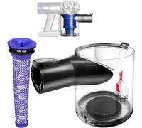 OMYOPY Contenedor de polvo mejorado compatible con Dyson V6 DC58 DC59 DC62 DC74, recipiente de repuesto para aspiradora Dyson V6, número de pieza 965660-01