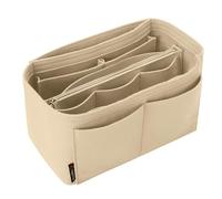 OMYSTYLE Organizador de bolso para bolsos, organizador de bolsas de fieltro para bolso y bolso, organizador de bolsa de mano con 5 tamaños, compatible con Neverful Speedy y más, Beige, L