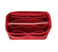 OMYSTYLE Organizador grande para bolsos, de fieltro, organizador de bolsa de mano de 5 tamaños, compatible con Neverful Speedy y más, color rojo, (29 x 15 x 17,52 cm