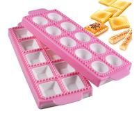 OMZGXGOD Moldes para Ravioli Pastas, Juego de 2 Molde de Raviolis de Silicone para Pastas para Hacer Raviolis, Pie, Empanadillas, Pastas o Galletas