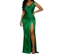 OMZIN Invitado De Boda De La Fiesta La Mujer Vestido De Sol Formal Verde XS