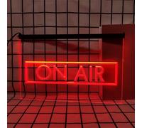 On Air Letrero de neón para decoración de Pared, Luces de neón LED Regulables alimentadas por USB para estación de Radio, Estudio de música, Sala de Juegos,Rojo,30x20cm