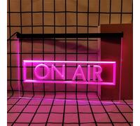 On Air Letrero de neón para decoración de Pared, Luces de neón LED Regulables alimentadas por USB para estación de Radio, Estudio de música, Sala de Juegos,Rosado,40x30cm