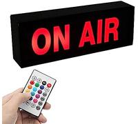 ON AIR - Letrero iluminado LED - Luz de aire de escritorio para montaje en pared con control remoto, letreros de neón para decoración de pared del hogar, cafetería, bar