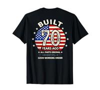 ON BACK-70th Birthday - Bandera Vintage de Estados Unidos de 1956 70 años para Hombre Camiseta