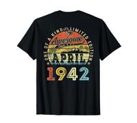 (ON Back) 84 Limited Edition 1942 Abril 84th Birthday Camiseta