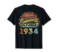 (ON Back) 92 Edición Limitada 1934 Octubre 92 cumpleaños Camiseta