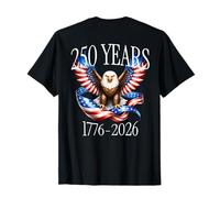 On Back Eagle and Flag 250 Years 1776-2026 250th Birthday Camiseta