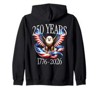 On Back Eagle and Flag 250 Years 1776-2026 250th Birthday Sudadera con Capucha