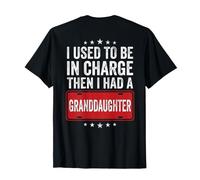 ON Back I Used To Be In Charge Granddaughter Grandma Grandpa Camiseta