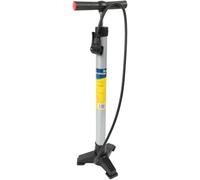 On Bike Bomba Tubular de Taller para Bicicletas de Metal Plateado con Mango ergonómico en T, inflado rápido, Italianas, francesas, estadounidenses, válvulas de Tres pies