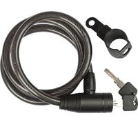On Bike Cable de bicicleta en espiral antirrobo de 1,2 x 100 cm con cerradura de aleación de zinc