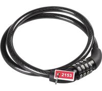 On Bike Cable en espiral antirrobo con combinación de 8 x 65 cm, candado de bicicleta seguro y flexible con código programable, protección contra cortes para uso diario