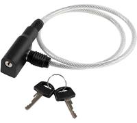 On Bike Candado Con Cable Para Bicicletas De Acero Transparente Revestido De PVC, Diámetro 6 Mm Y Longitud 650 Mm, Con Candado